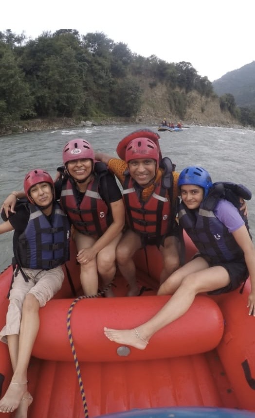 Travellers enjoying a river experience